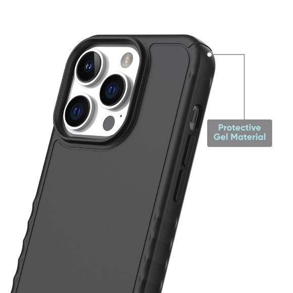 Black Protective Gel Phone Case for iPhone 13 or 14 Pro - Picture 6 of 10